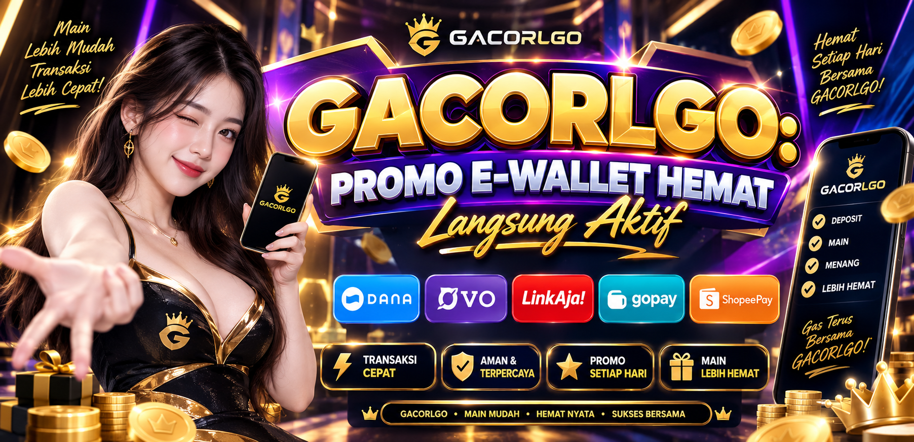 GACORLGO: Promo E-wallet Hemat Langsung Aktif